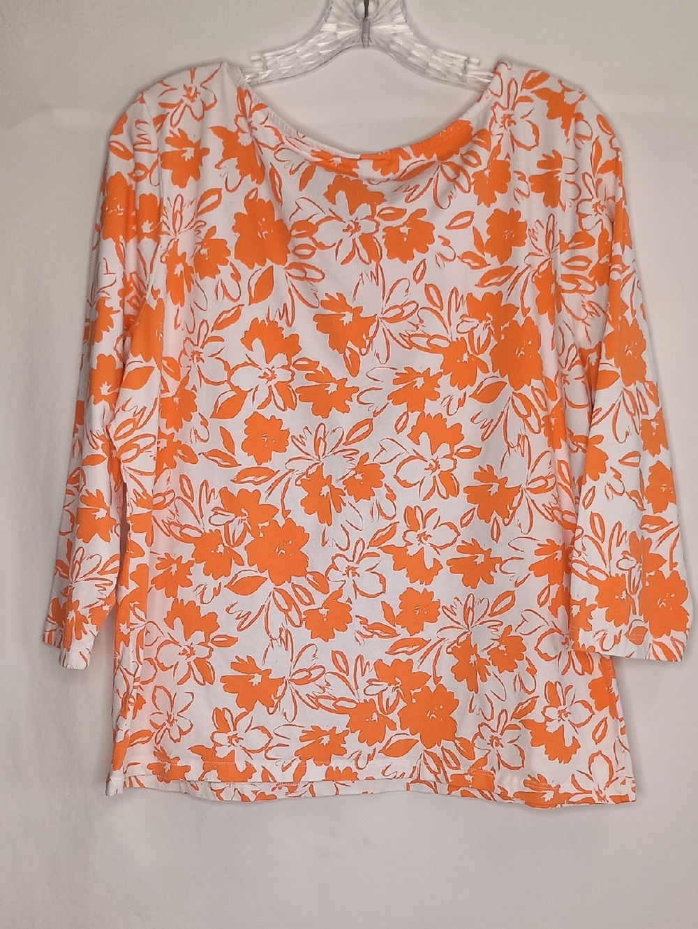 Women's Size Large 100% Cotton Floral Print Soft Lightweight Tennis Prep Resort - Picture 3 of 10